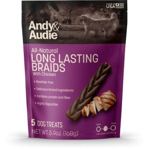 Andy & Audie - Chew Braids - Chicken - 5pk - 5.9oz