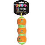 Spunky Pup - Squeaky Tennis Balls - Medium - 3pk