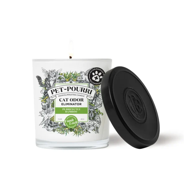 Pet-pourri - Cat Odor Eliminating Candle - Purrfectly Bamboo - 7.5oz